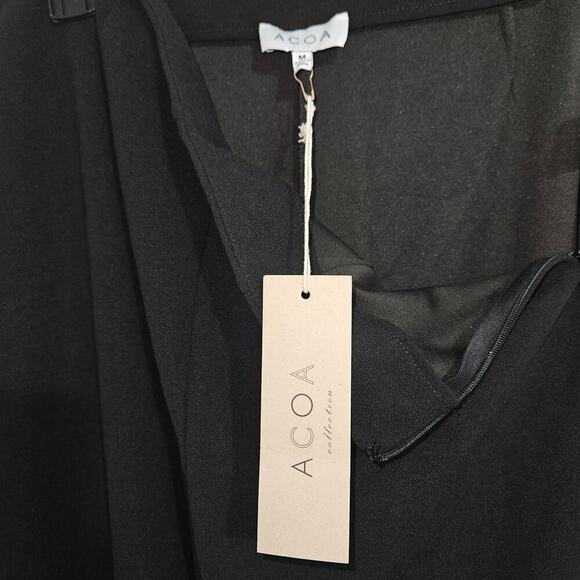 NWT! Acoa Rhinestone Fringe High Rise Black Pants. Size M. - Picture 9 of 10